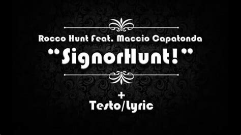 Rocco Hunt – SignorHunt Lyrics 